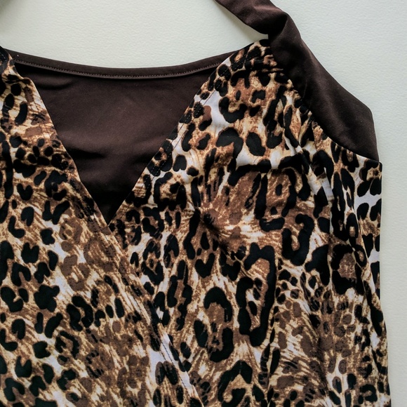 Halloween Spice Girls 90s Y2K Pop Star Scary Spice Leopard Print Club Halter Top - Picture 3 of 4
